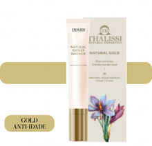 Carregar imagem no visualizador da galeria, Olhos Natural Gold Essence Gel Creme contorno de olhos Açafrão e Argão 15ml
