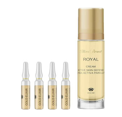 Pack Active Defense Royal creme 50ml + 4 ampolas Gold Elixir